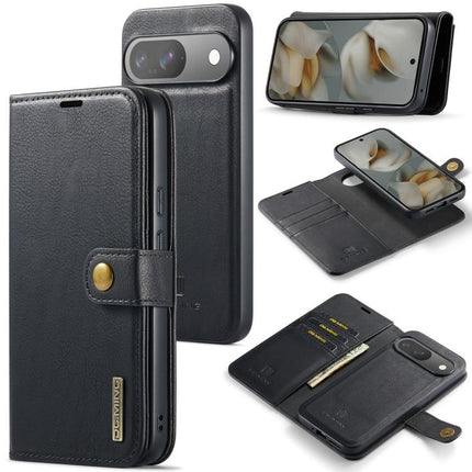 DG.MING Crazy Horse Texture Detachable Magnetic Leather Phone Case, For Google Pixel 10 Pro XL, For Google Pixel 10 / 10 Pro, For Google Pixel 9a, For Google Pixel 8a