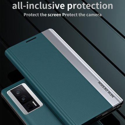 Side Side Electroplated Magnetic Leather Phone Case, For Xiaomi Poco F5 Pro, For Xiaomi Poco F5