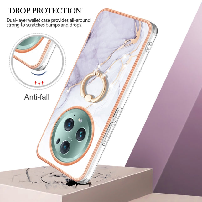 Electroplating Marble IMD TPU Phone Case with Ring Holder