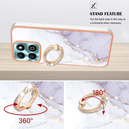 Electroplating Marble IMD TPU Phone Case with Ring Holder, For Honor X6b, For Honor 200 Lite Global, For Honor X7b 4G / 5G, For Honor X8b