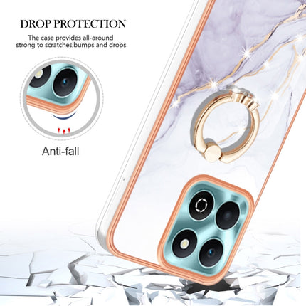 Electroplating Marble IMD TPU Phone Case with Ring Holder, For Honor X6b, For Honor 200 Lite Global, For Honor X7b 4G / 5G, For Honor X8b