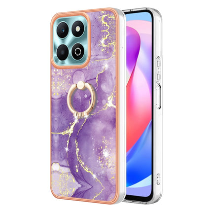 Electroplating Marble IMD TPU Phone Case with Ring Holder, For Honor X6b, For Honor 200 Lite Global, For Honor X7b 4G / 5G, For Honor X8b