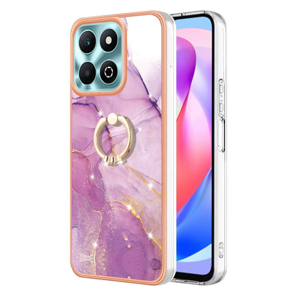 Electroplating Marble IMD TPU Phone Case with Ring Holder, For Honor X6b, For Honor 200 Lite Global, For Honor X7b 4G / 5G, For Honor X8b