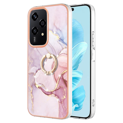 Electroplating Marble IMD TPU Phone Case with Ring Holder, For Honor X6b, For Honor 200 Lite Global, For Honor X7b 4G / 5G, For Honor X8b
