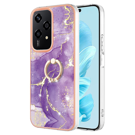 Electroplating Marble IMD TPU Phone Case with Ring Holder, For Honor X6b, For Honor 200 Lite Global, For Honor X7b 4G / 5G, For Honor X8b