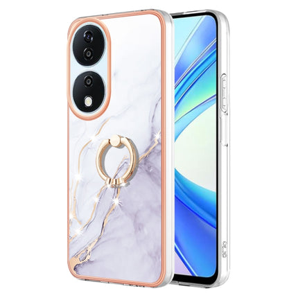 Electroplating Marble IMD TPU Phone Case with Ring Holder, For Honor X6b, For Honor 200 Lite Global, For Honor X7b 4G / 5G, For Honor X8b