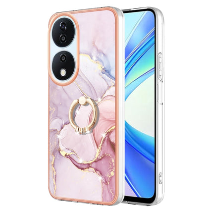 Electroplating Marble IMD TPU Phone Case with Ring Holder, For Honor X6b, For Honor 200 Lite Global, For Honor X7b 4G / 5G, For Honor X8b
