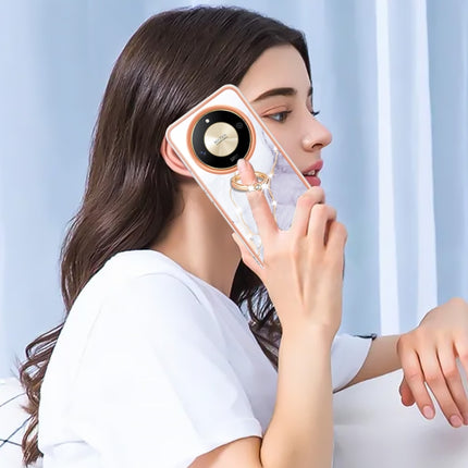 Electroplating Marble IMD TPU Phone Case with Ring Holder