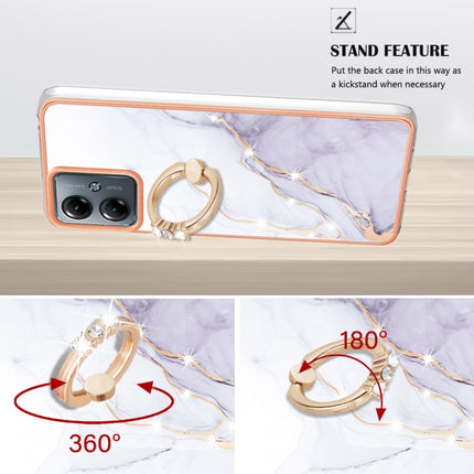 Electroplating Marble IMD TPU Phone Case with Ring Holder
