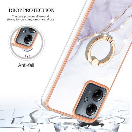 Electroplating Marble IMD TPU Phone Case with Ring Holder