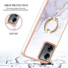 Electroplating Marble IMD TPU Phone Case with Ring Holder