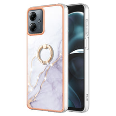 Electroplating Marble IMD TPU Phone Case with Ring Holder