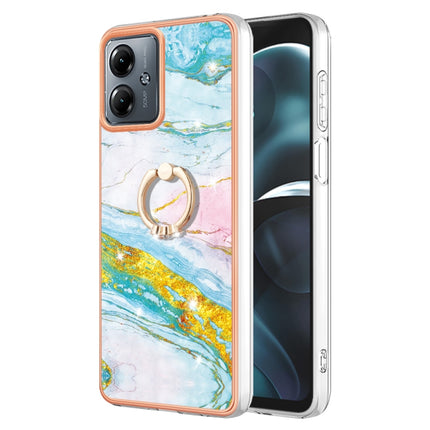 Electroplating Marble IMD TPU Phone Case with Ring Holder
