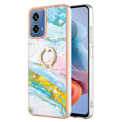 Electroplating Marble IMD TPU Phone Case with Ring Holder