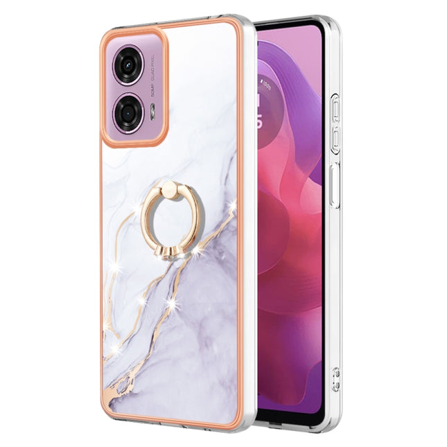 Electroplating Marble IMD TPU Phone Case with Ring Holder