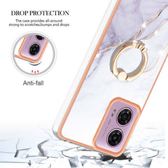 Electroplating Marble IMD TPU Phone Case with Ring Holder