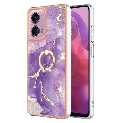 Electroplating Marble IMD TPU Phone Case with Ring Holder
