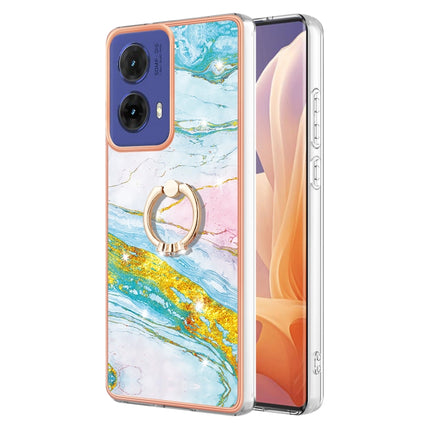 Electroplating Marble IMD TPU Phone Case with Ring Holder