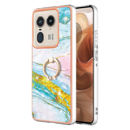 Electroplating Marble IMD TPU Phone Case with Ring Holder