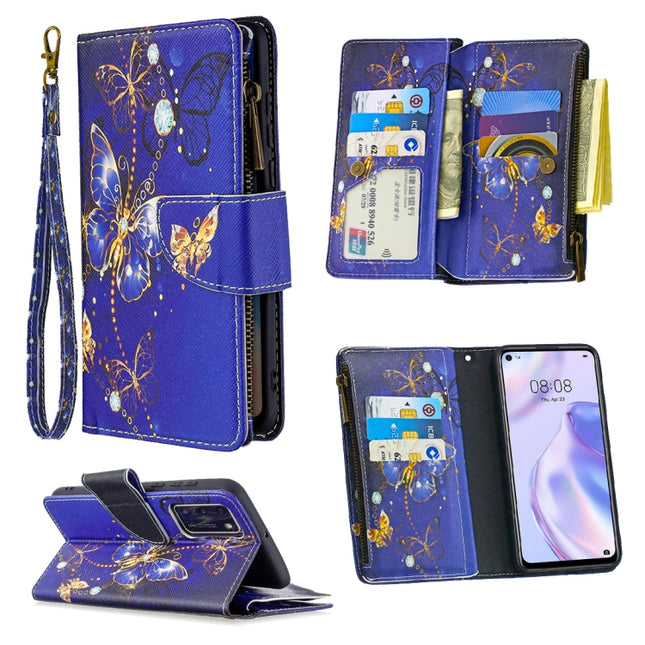 Colored Drawing Pattern Zipper Horizontal Flip Leather Case with Holder & Card Slots & Wallet, For Huawei P40 Pro, For Samsung Galaxy S20