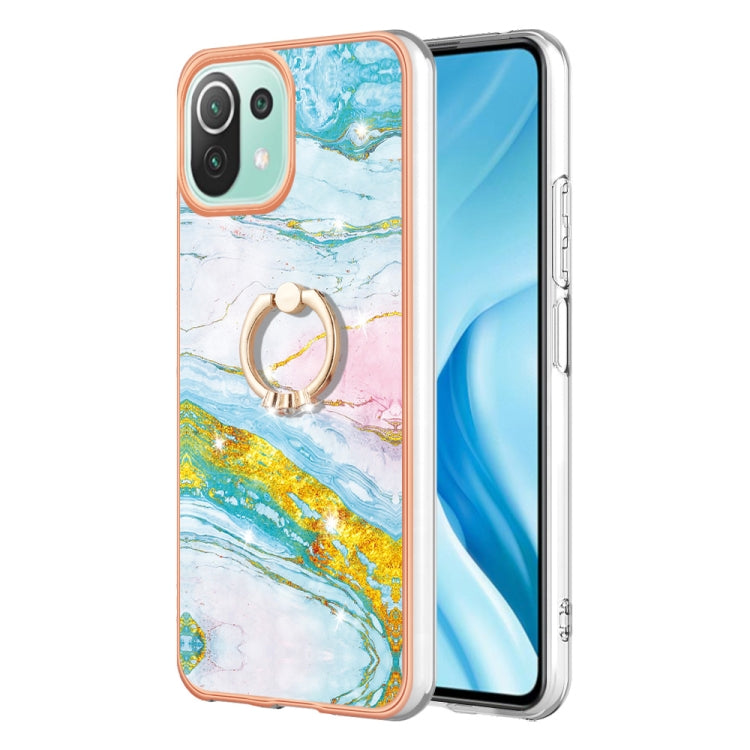 Electroplating Marble IMD TPU Phone Case with Ring Holder