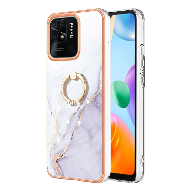 Electroplating Marble IMD TPU Phone Case with Ring Holder