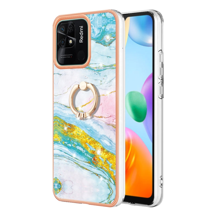 Electroplating Marble IMD TPU Phone Case with Ring Holder