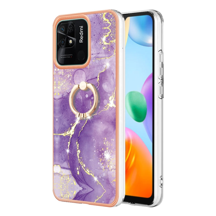 Electroplating Marble IMD TPU Phone Case with Ring Holder
