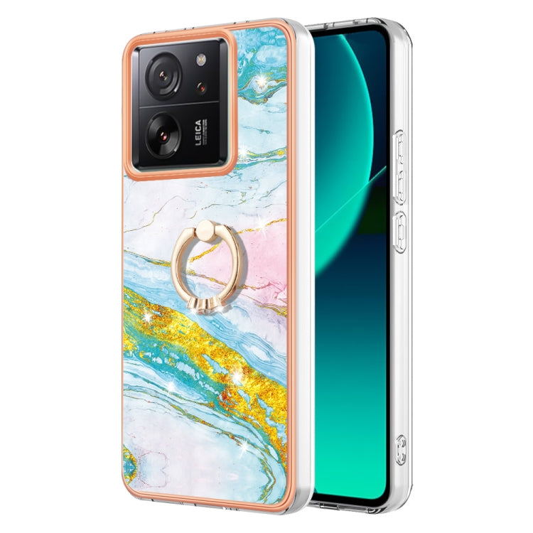 Electroplating Marble IMD TPU Phone Case with Ring Holder