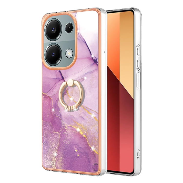 Electroplating Marble IMD TPU Phone Case with Ring Holder