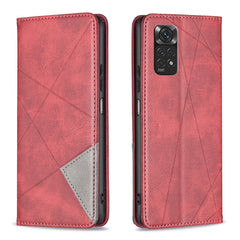 Rhombus Texture Magnetic Leather Phone Case, For Xiaomi 13T / 13T Pro / Redmi K60 Ultra, For Xiaomi Redmi K70 / K70 Pro, For Xiaomi Redmi 12 4G, For Xiaomi Poco F5 5G / Redmi Note 12 Turbo, For Xiaomi Redmi Note 12S 4G / Note 11