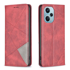 Rhombus Texture Magnetic Leather Phone Case, For Xiaomi 13T / 13T Pro / Redmi K60 Ultra, For Xiaomi Redmi K70 / K70 Pro, For Xiaomi Redmi 12 4G, For Xiaomi Poco F5 5G / Redmi Note 12 Turbo, For Xiaomi Redmi Note 12S 4G / Note 11