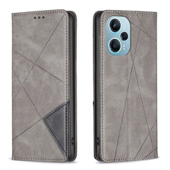 Rhombus Texture Magnetic Leather Phone Case, For Xiaomi 13T / 13T Pro / Redmi K60 Ultra, For Xiaomi Redmi K70 / K70 Pro, For Xiaomi Redmi 12 4G, For Xiaomi Poco F5 5G / Redmi Note 12 Turbo, For Xiaomi Redmi Note 12S 4G / Note 11