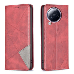 Rhombus Texture Magnetic Leather Phone Case, For Xiaomi Civi 3 5G