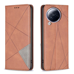 Rhombus Texture Magnetic Leather Phone Case, For Xiaomi Civi 3 5G