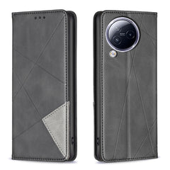 Rhombus Texture Magnetic Leather Phone Case, For Xiaomi Civi 3 5G