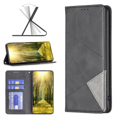 Rhombus Texture Magnetic Leather Phone Case, For Xiaomi 13T / 13T Pro / Redmi K60 Ultra, For Xiaomi Redmi K70 / K70 Pro, For Xiaomi Redmi 12 4G, For Xiaomi Poco F5 5G / Redmi Note 12 Turbo, For Xiaomi Redmi Note 12S 4G / Note 11