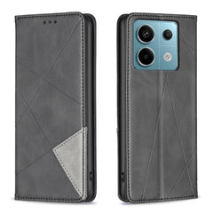 Rhombus Texture Magnetic Leather Phone Case, For Xiaomi Redmi K70E, For Xiaomi Redmi Note 13, For Xiaomi Redmi 13C, For Xiaomi Redmi Note 13 Pro+ 5G, For Xiaomi Redmi Note 13 Pro 5G