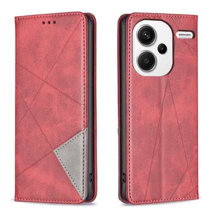 Rhombus Texture Magnetic Leather Phone Case, For Xiaomi Redmi Note 13 Pro+ 5G, For Xiaomi Redmi Note 13 Pro 5G, For Xiaomi 13T / 13T Pro / Redmi K60 Ultra, For Xiaomi Redmi K70 / K70 Pro