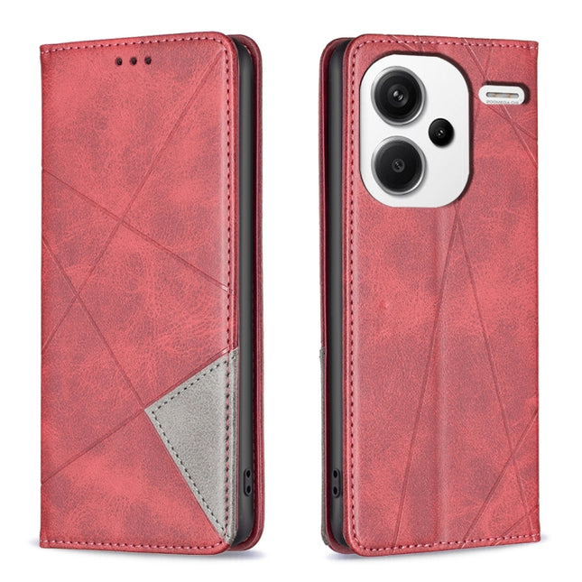 Rhombus Texture Magnetic Leather Phone Case, For Xiaomi Redmi Note 13 Pro+ 5G, For Xiaomi Redmi Note 13 Pro 5G, For Xiaomi 13T / 13T Pro / Redmi K60 Ultra, For Xiaomi Redmi K70 / K70 Pro