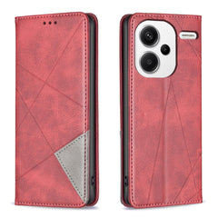 Rhombus Texture Magnetic Leather Phone Case, For Xiaomi Redmi K70E, For Xiaomi Redmi Note 13, For Xiaomi Redmi 13C, For Xiaomi Redmi Note 13 Pro+ 5G, For Xiaomi Redmi Note 13 Pro 5G