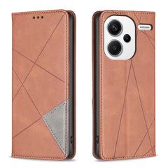 Rhombus Texture Magnetic Leather Phone Case, For Xiaomi Redmi K70E, For Xiaomi Redmi Note 13, For Xiaomi Redmi 13C, For Xiaomi Redmi Note 13 Pro+ 5G, For Xiaomi Redmi Note 13 Pro 5G