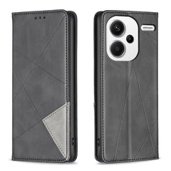 Rhombus Texture Magnetic Leather Phone Case, For Xiaomi Redmi K70E, For Xiaomi Redmi Note 13, For Xiaomi Redmi 13C, For Xiaomi Redmi Note 13 Pro+ 5G, For Xiaomi Redmi Note 13 Pro 5G