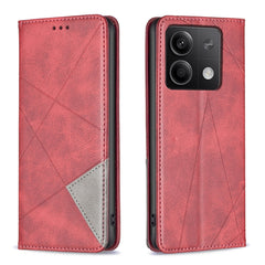 Rhombus Texture Magnetic Leather Phone Case, For Xiaomi Redmi K70E, For Xiaomi Redmi Note 13, For Xiaomi Redmi 13C, For Xiaomi Redmi Note 13 Pro+ 5G, For Xiaomi Redmi Note 13 Pro 5G