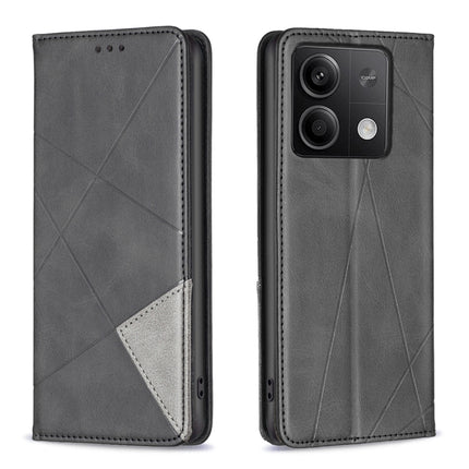 Rhombus Texture Magnetic Leather Phone Case, For Xiaomi Redmi Note 13 4G Global, For Xiaomi Redmi K70E, For Xiaomi Redmi Note 13, For Xiaomi Redmi 13C