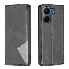 Rhombus Texture Magnetic Leather Phone Case, For Xiaomi Redmi K70E, For Xiaomi Redmi Note 13, For Xiaomi Redmi 13C, For Xiaomi Redmi Note 13 Pro+ 5G, For Xiaomi Redmi Note 13 Pro 5G