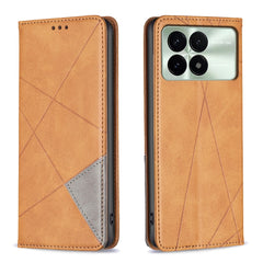 Rhombus Texture Magnetic Leather Phone Case, For Xiaomi 13T / 13T Pro / Redmi K60 Ultra, For Xiaomi Redmi K70 / K70 Pro, For Xiaomi Redmi 12 4G, For Xiaomi Poco F5 5G / Redmi Note 12 Turbo, For Xiaomi Redmi Note 12S 4G / Note 11