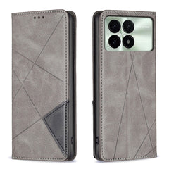 Rhombus Texture Magnetic Leather Phone Case, For Xiaomi 13T / 13T Pro / Redmi K60 Ultra, For Xiaomi Redmi K70 / K70 Pro, For Xiaomi Redmi 12 4G, For Xiaomi Poco F5 5G / Redmi Note 12 Turbo, For Xiaomi Redmi Note 12S 4G / Note 11