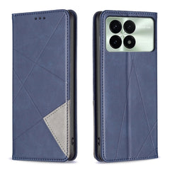 Rhombus Texture Magnetic Leather Phone Case, For Xiaomi 13T / 13T Pro / Redmi K60 Ultra, For Xiaomi Redmi K70 / K70 Pro, For Xiaomi Redmi 12 4G, For Xiaomi Poco F5 5G / Redmi Note 12 Turbo, For Xiaomi Redmi Note 12S 4G / Note 11