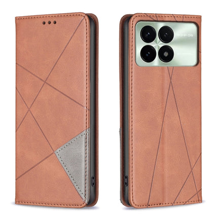 Rhombus Texture Magnetic Leather Phone Case, For Xiaomi Redmi Note 13 4G Global, For Xiaomi Redmi K70E, For Xiaomi Redmi Note 13, For Xiaomi Redmi 13C